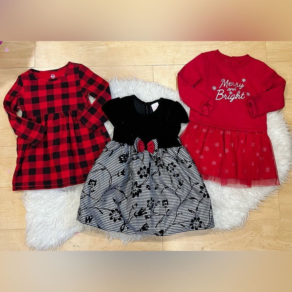 Bundle 3 special occasion holidays dresses girl 3T